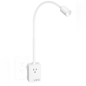 White Smart Plug with Flexible LED Light